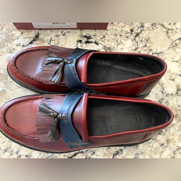 Dr Martens Red / Navy Made in England Men’s Loafers - Picture 1 of 5